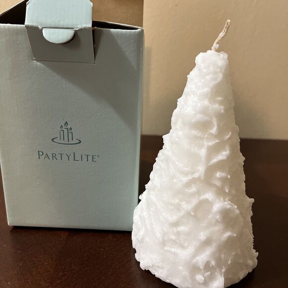 PartyLite 3" x 5" Candy Cane Pillar Candle New Box P5F/CP5102 - Picture 3 of 4